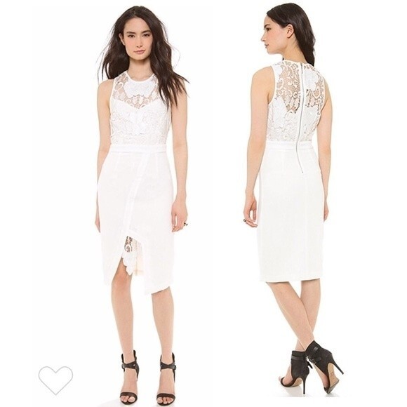 STYLESTALKER Engine Ivory Sheath Dress S NWT - Picture 1 of 8